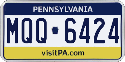 PA license plate MQQ6424