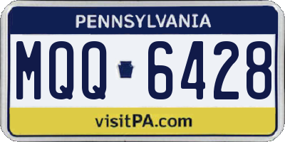 PA license plate MQQ6428