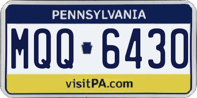 PA license plate MQQ6430