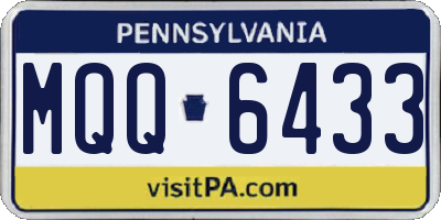 PA license plate MQQ6433