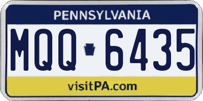 PA license plate MQQ6435
