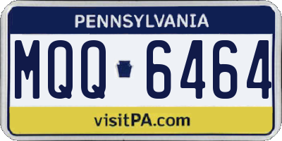 PA license plate MQQ6464