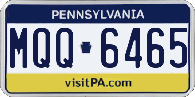 PA license plate MQQ6465