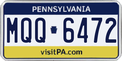 PA license plate MQQ6472
