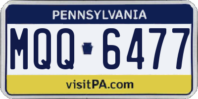 PA license plate MQQ6477