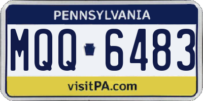 PA license plate MQQ6483