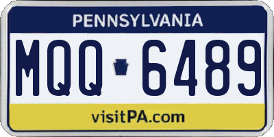 PA license plate MQQ6489