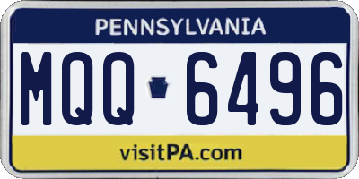 PA license plate MQQ6496