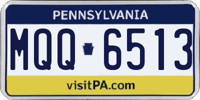 PA license plate MQQ6513