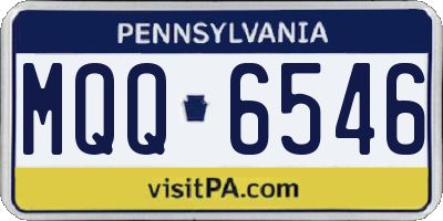 PA license plate MQQ6546