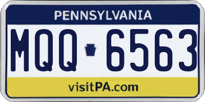 PA license plate MQQ6563