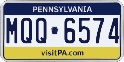 PA license plate MQQ6574