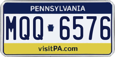 PA license plate MQQ6576
