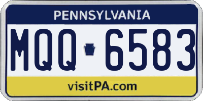 PA license plate MQQ6583