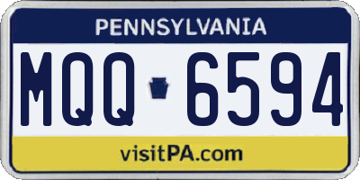 PA license plate MQQ6594