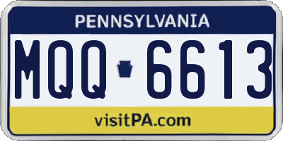 PA license plate MQQ6613