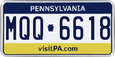 PA license plate MQQ6618