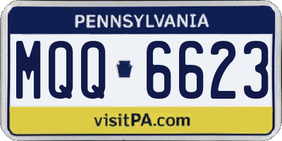 PA license plate MQQ6623