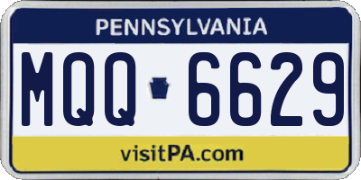 PA license plate MQQ6629
