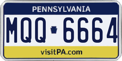PA license plate MQQ6664