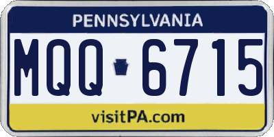 PA license plate MQQ6715