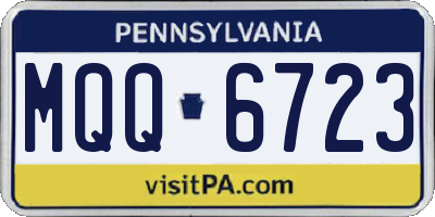 PA license plate MQQ6723