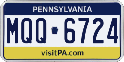 PA license plate MQQ6724