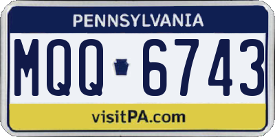 PA license plate MQQ6743