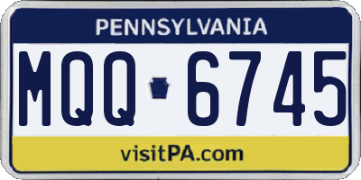 PA license plate MQQ6745