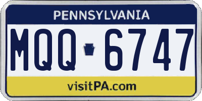PA license plate MQQ6747
