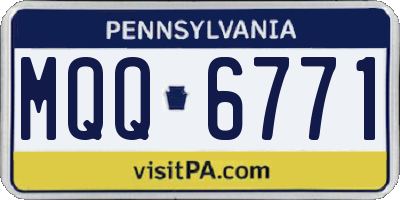PA license plate MQQ6771