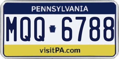 PA license plate MQQ6788