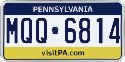 PA license plate MQQ6814