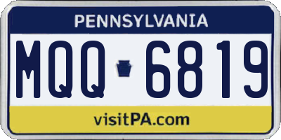 PA license plate MQQ6819