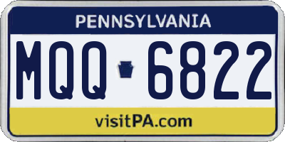 PA license plate MQQ6822