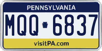 PA license plate MQQ6837