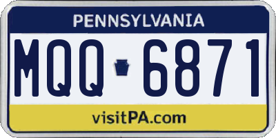PA license plate MQQ6871