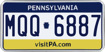 PA license plate MQQ6887