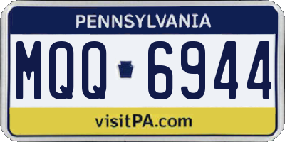 PA license plate MQQ6944