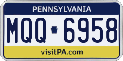 PA license plate MQQ6958