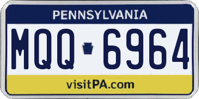 PA license plate MQQ6964