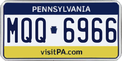 PA license plate MQQ6966