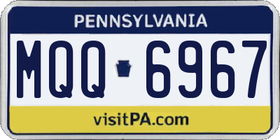 PA license plate MQQ6967