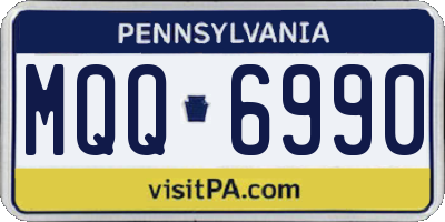 PA license plate MQQ6990