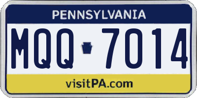 PA license plate MQQ7014