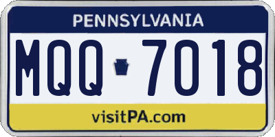 PA license plate MQQ7018