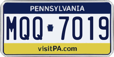 PA license plate MQQ7019