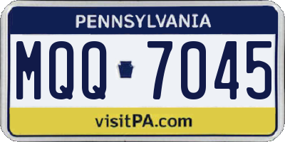 PA license plate MQQ7045