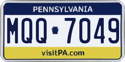 PA license plate MQQ7049