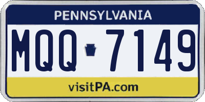 PA license plate MQQ7149